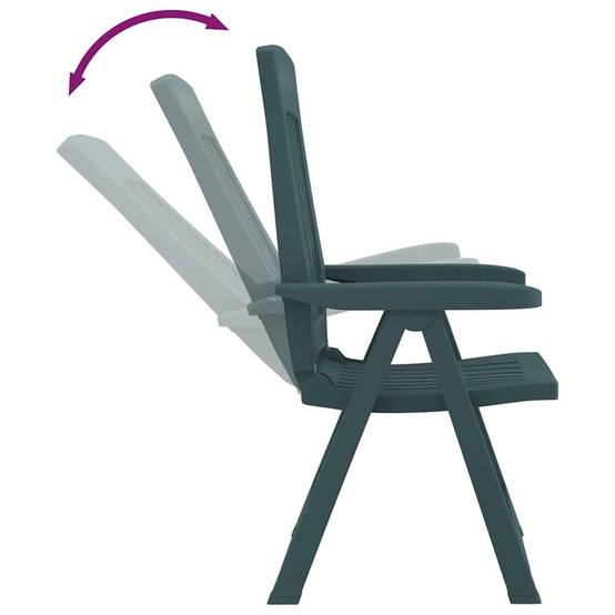 PANGIVO - Chaises inclinables de jardin vert PP 58 x 88 x 92 cm - PANGIVO - Image 9