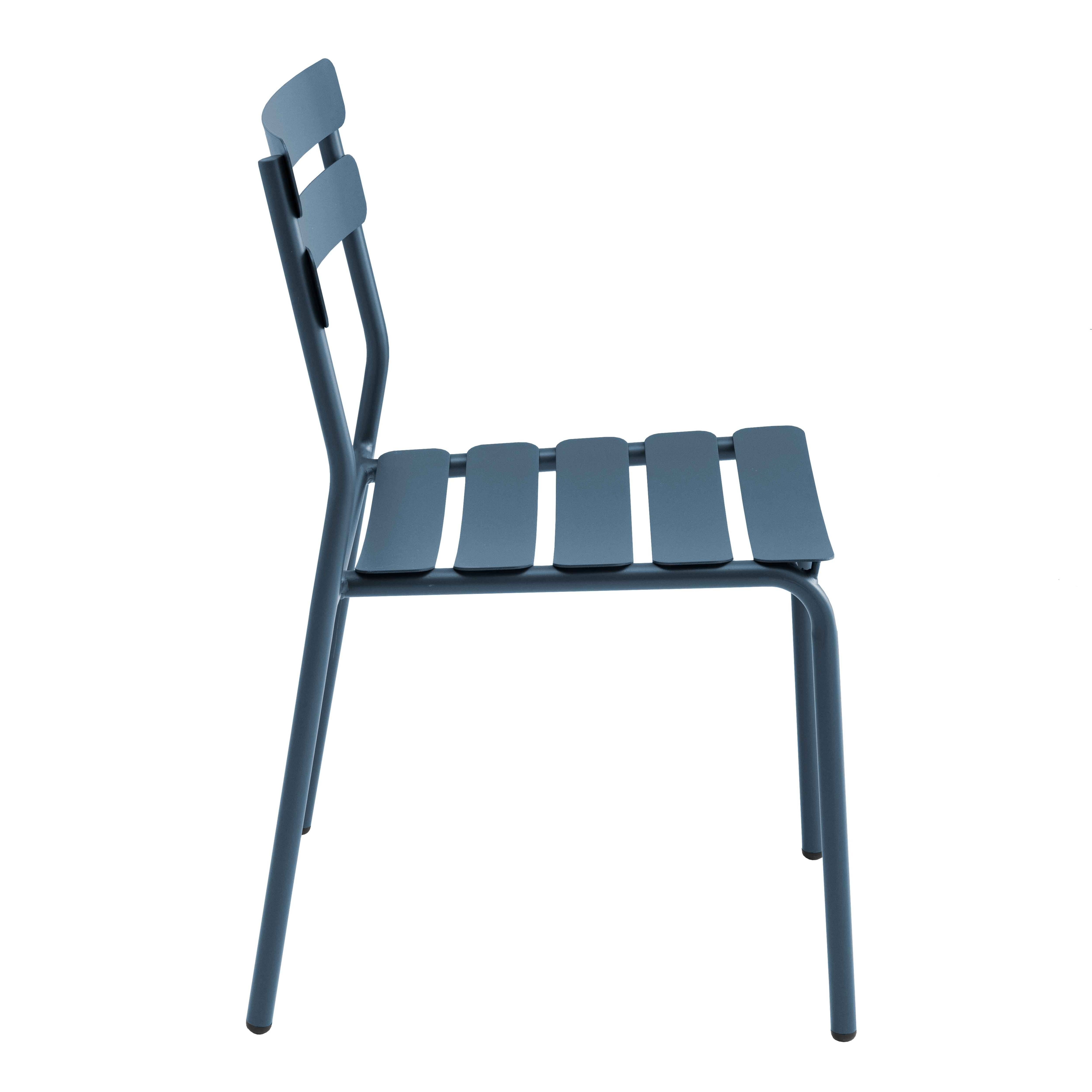 Oviala - Chaise de terrasse en aluminium bleu foncé Almada - Oviala - Imagen 6