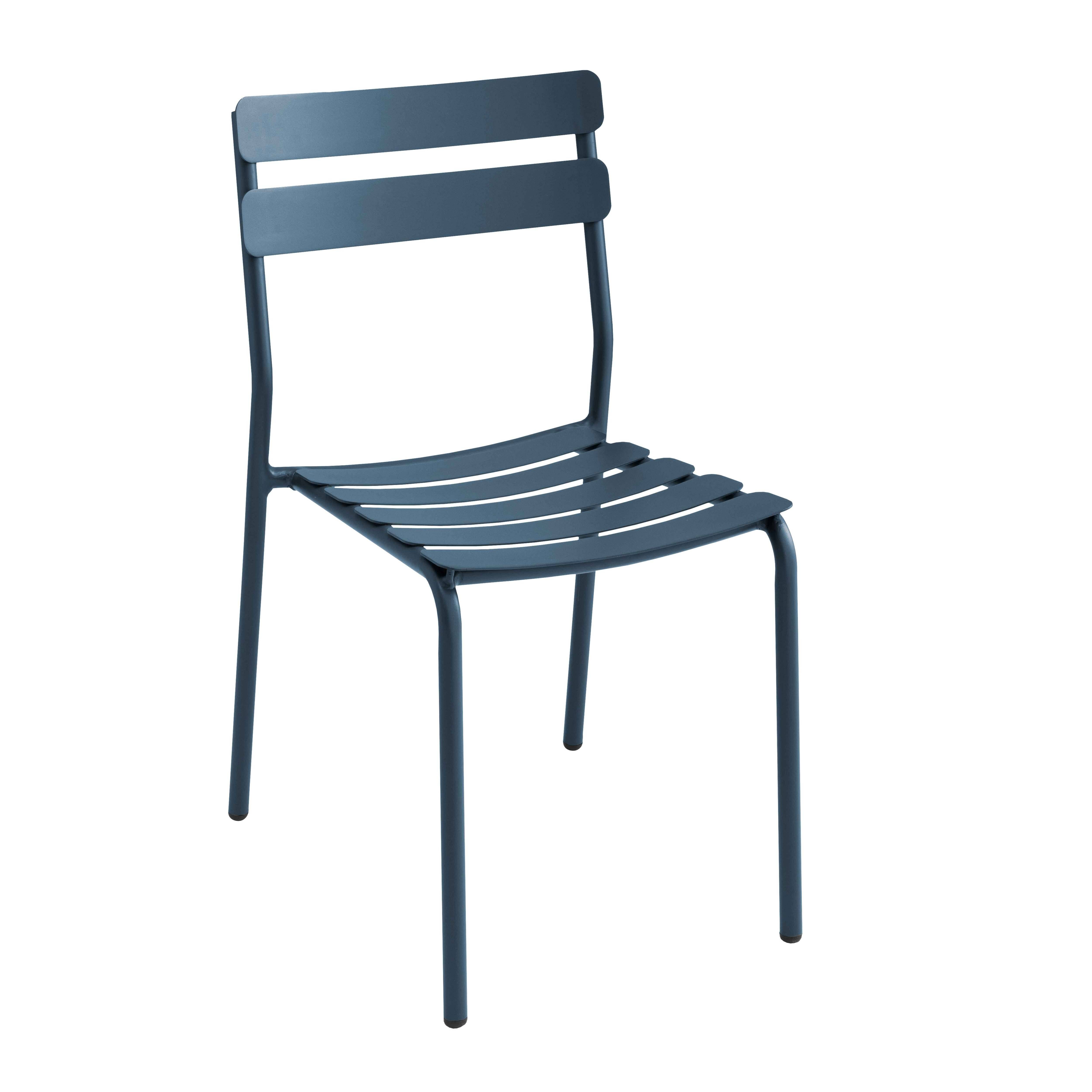Oviala - Chaise de terrasse en aluminium bleu foncé Almada - Oviala - Imagen 1