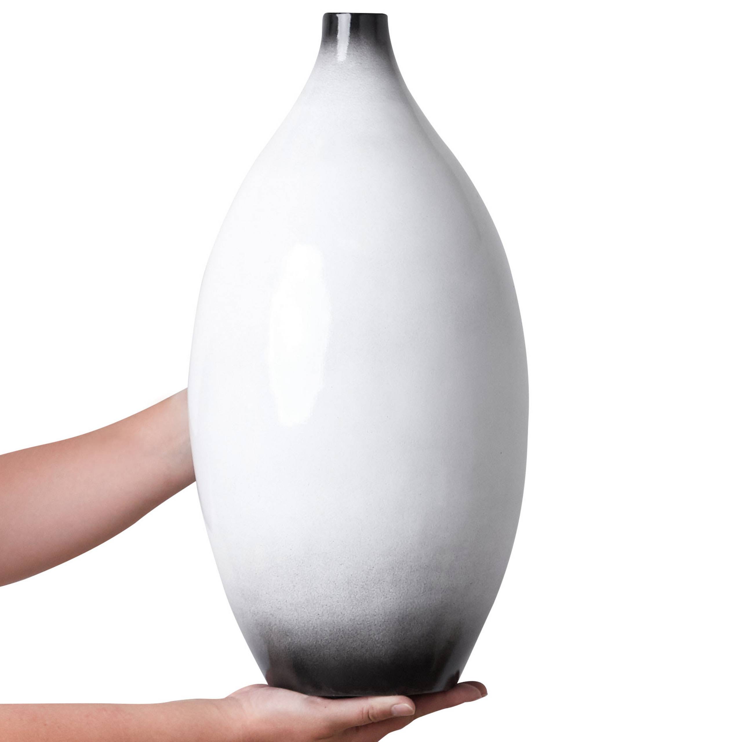 Beliani - Vase décoratif Terre cuite Blanc BAEZA - 21x21x46- Beliani - Image 4
