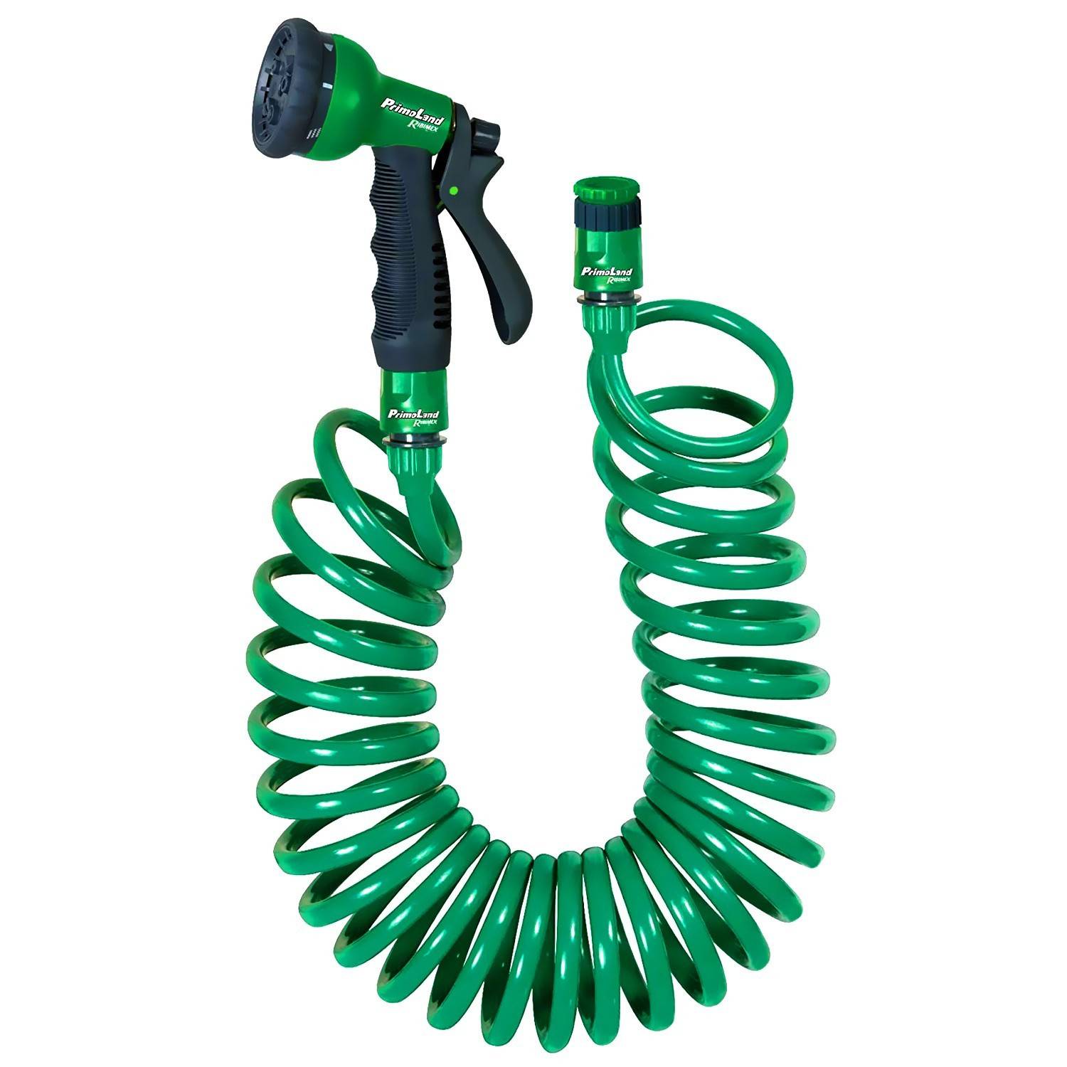 Kit tuyau à spirale pour arrosage, BMI, 15 m, vert/gris,  arrosage jardin, pelouse - Image 1