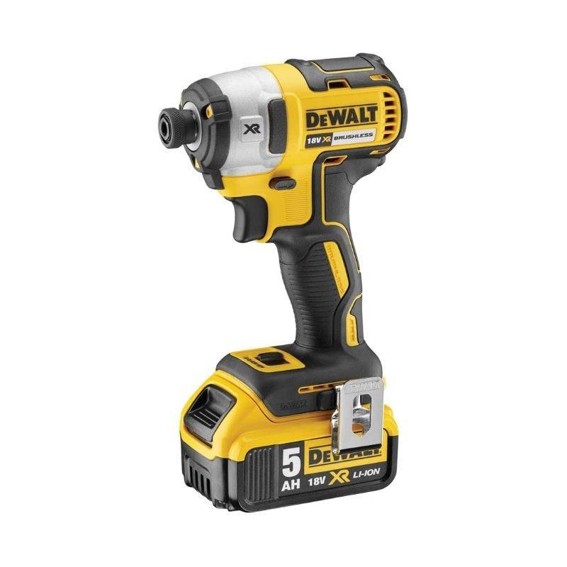 Pack 3 outils 18V DEWALT DCK384P2T-QW : perceuse-visseuse à percussion DCD796, meuleuse Ø125mm DCG405 et visseuse à choc DCF887 - Image 3