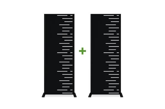 Casanoov Lot de 2 panneaux décoratifs ARLBERG Noir H.160 cm motifs côté droit - Image 1