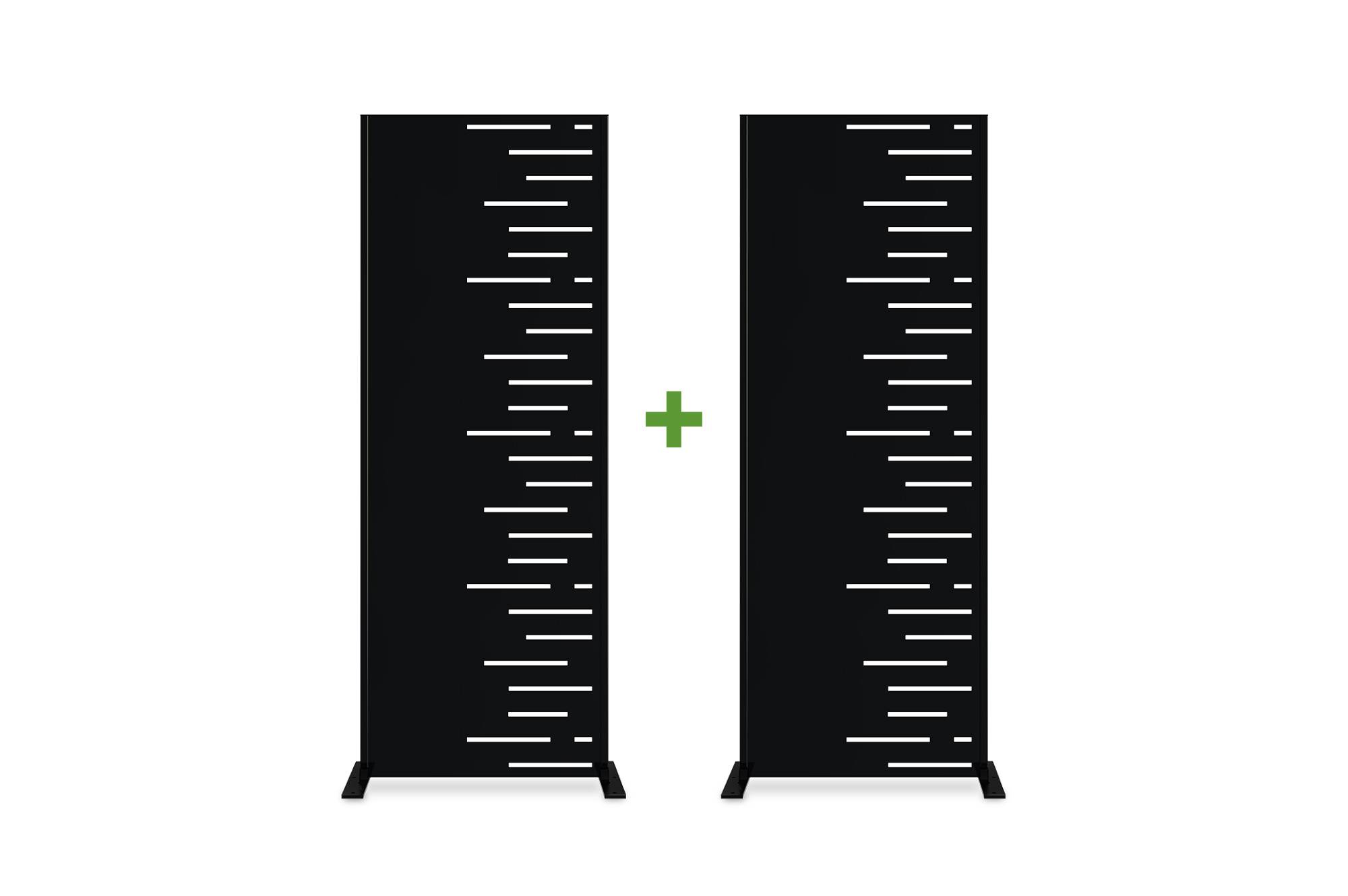 Casanoov Lot de 2 panneaux décoratifs ARLBERG Noir H.160  cm motifs côté droit - Image 1
