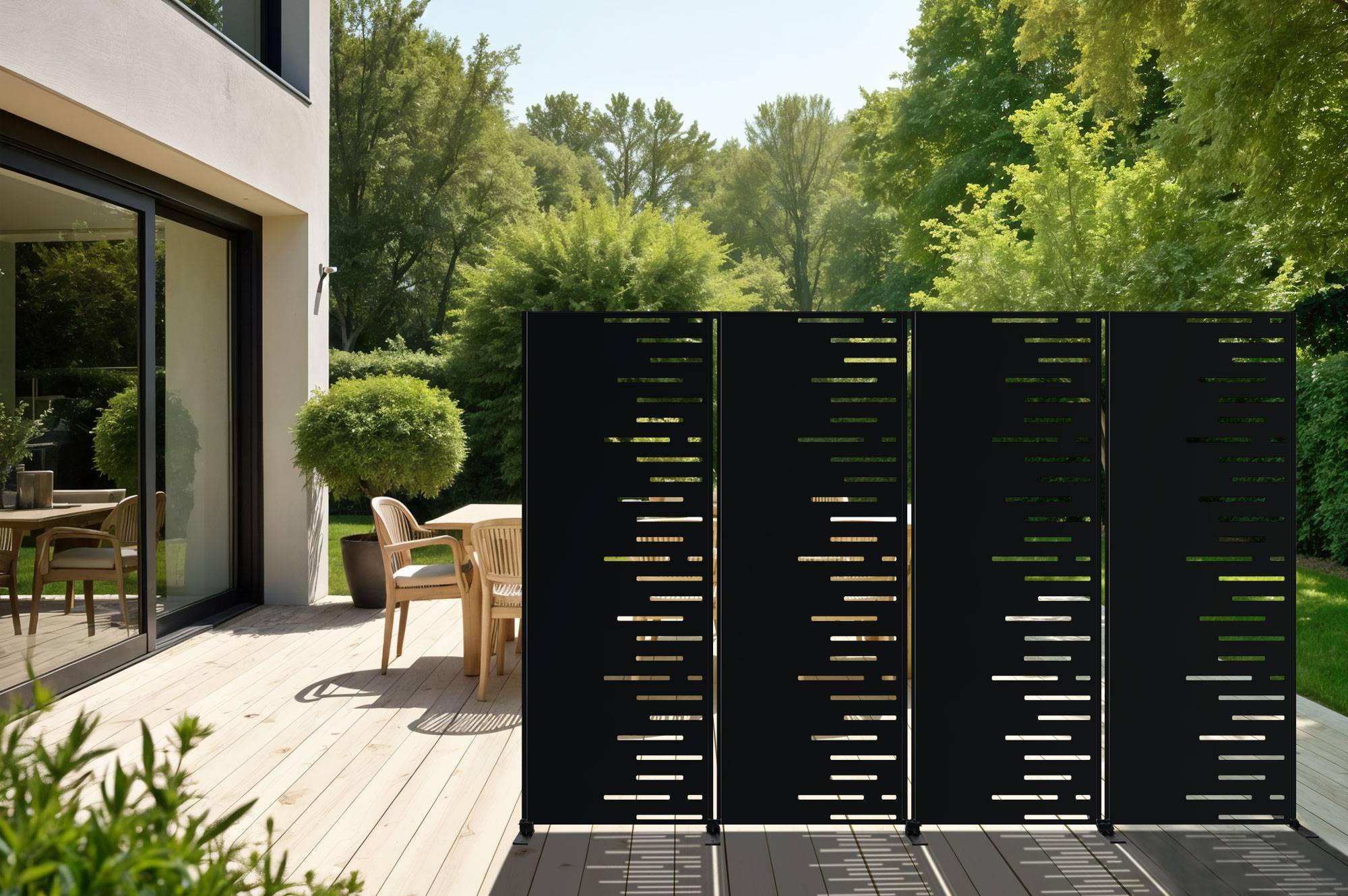 Casanoov Lot de 2 panneaux décoratifs ARLBERG Noir H.160  cm motifs côté droit - Image 4