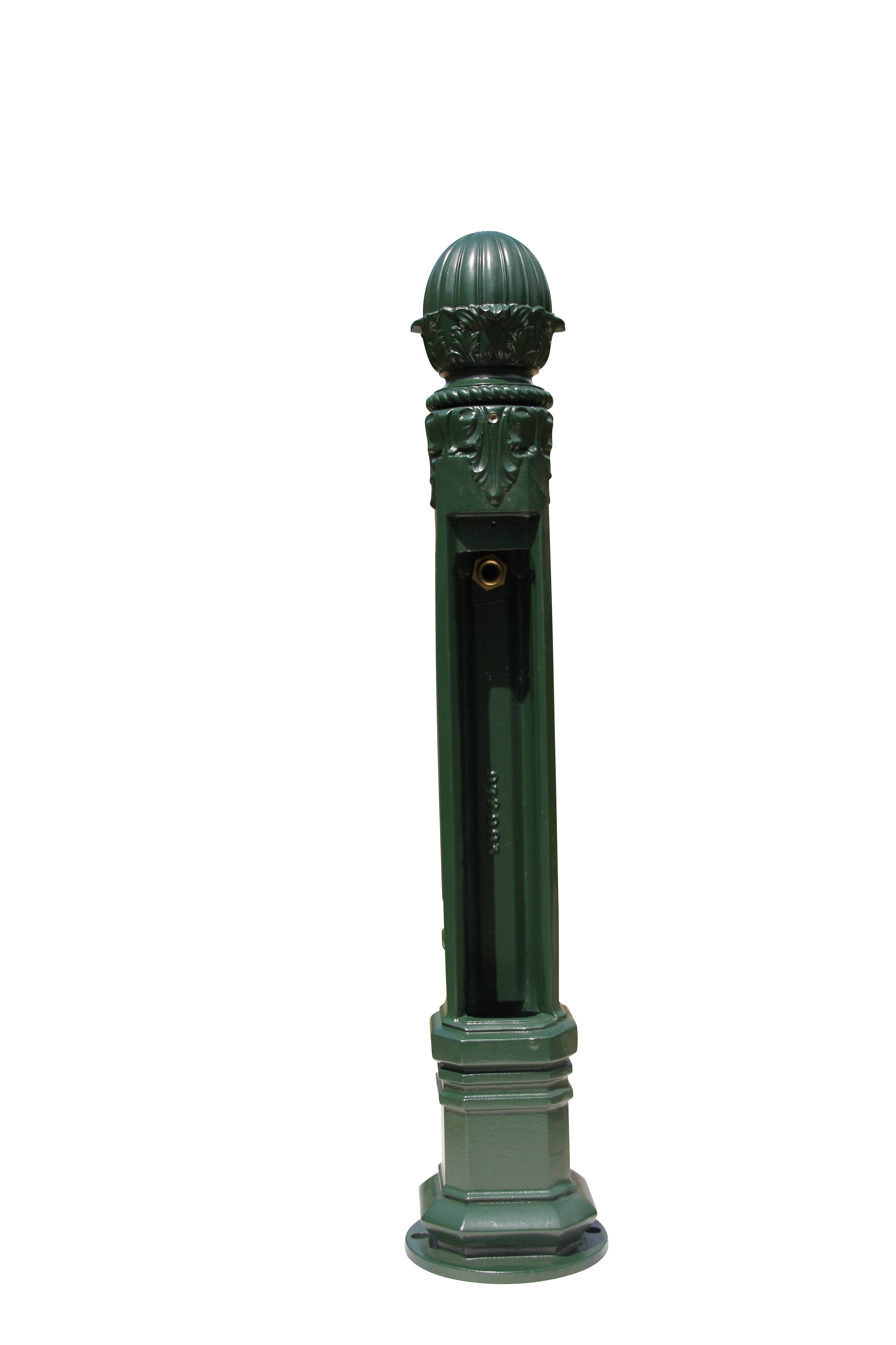 Fontaine borne griffon sans vasque vert 6009 avec robinet colvert Dommartin H. 102 cm X L. 17,5 cm - Imagen 5