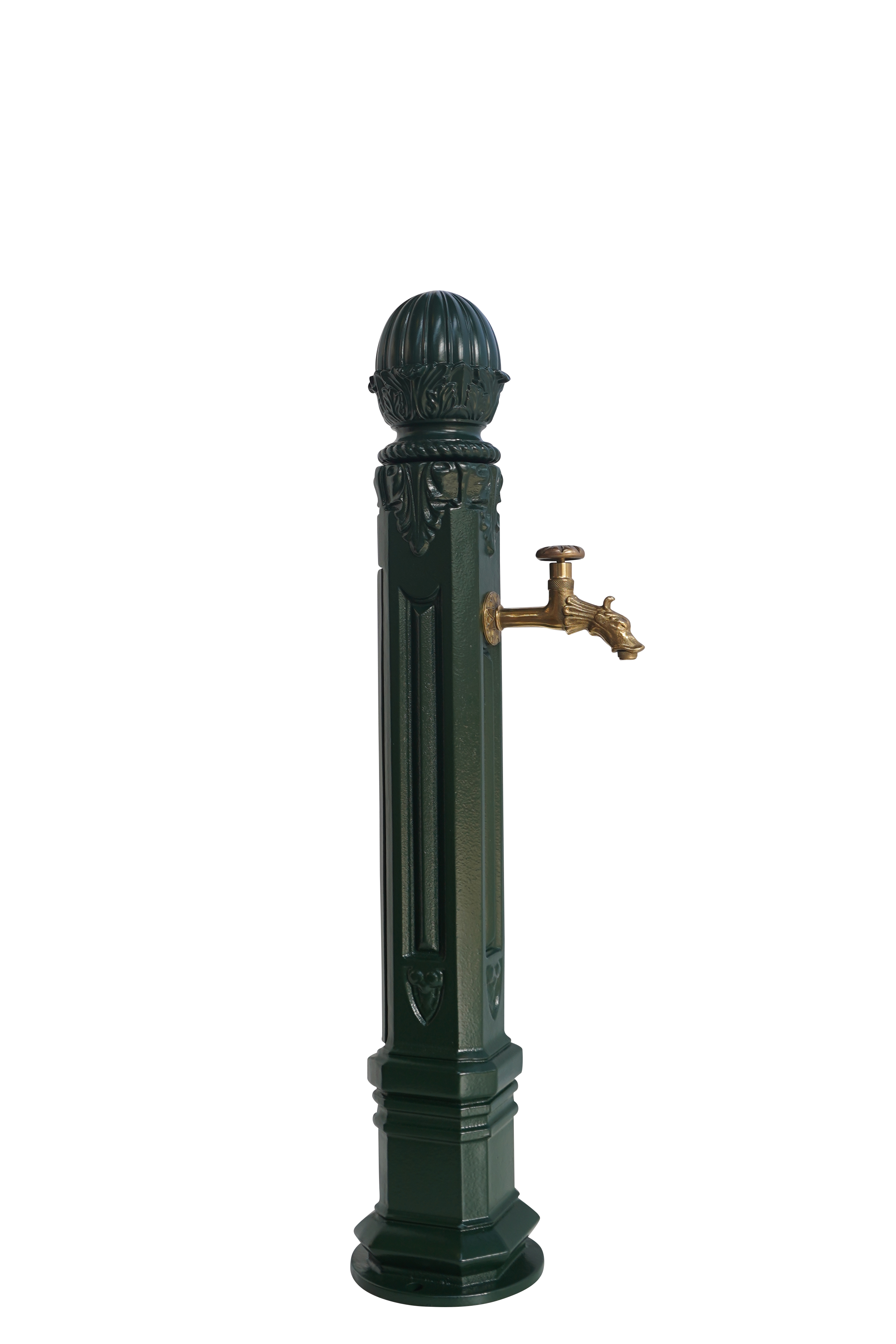 Fontaine borne griffon sans vasque vert 6009 avec robinet colvert Dommartin H. 102 cm X L. 17,5 cm - Imagen 2