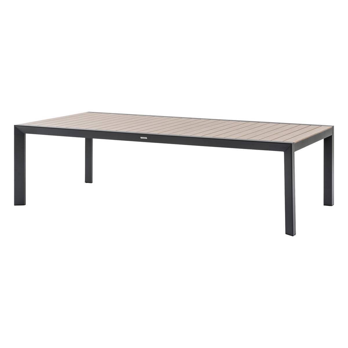 Hesperide - Table de jardin "Évasion" effet bois honey & graphite 12 places lates en aluminium - Hespéride - Image 2