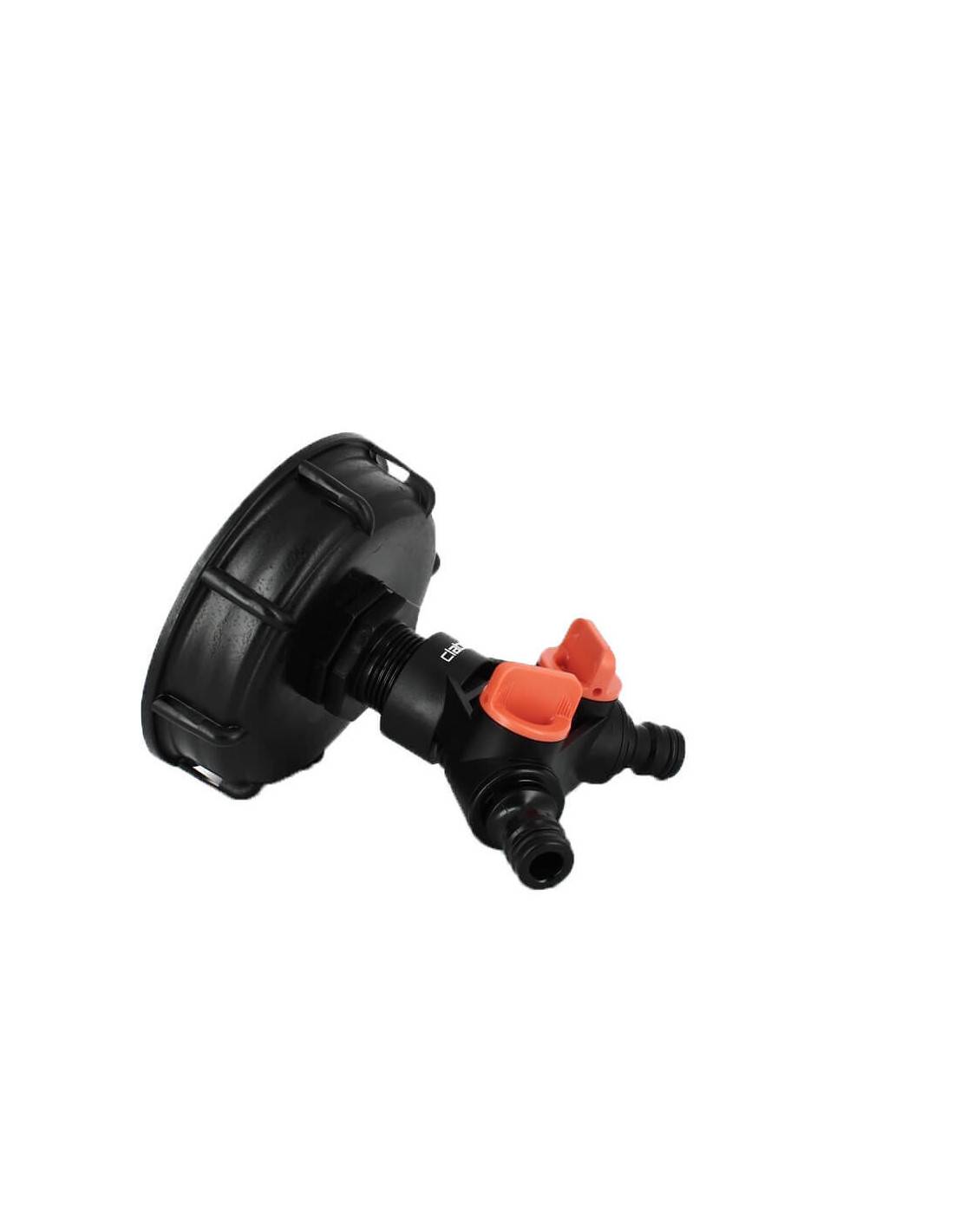 Raccord cuve eau S100X8 - 2 Robinets avec Nez 20x27 - Claber - Imagen 4