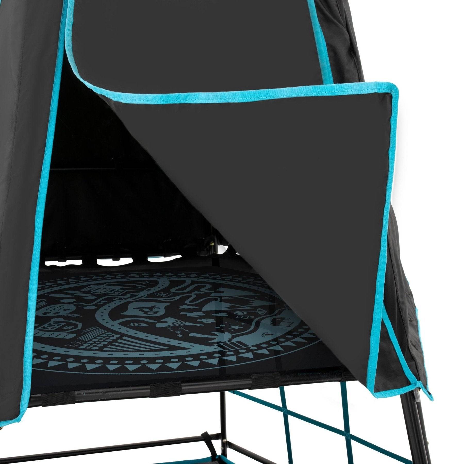 Tp Toys - Aire de jeux métal  EXPLORER TOUR noir - tapis explorer - balançoire - piscine à balles -kit d'ancrage h201 cm - Imagen 4