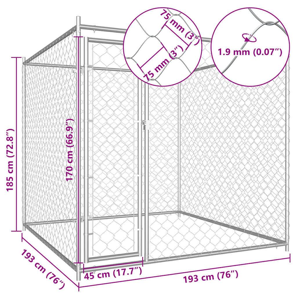 Vidaxl - Chenil d'extérieur pour chiens 193x193x185 cm vidaXL 145027 - Imagen 5