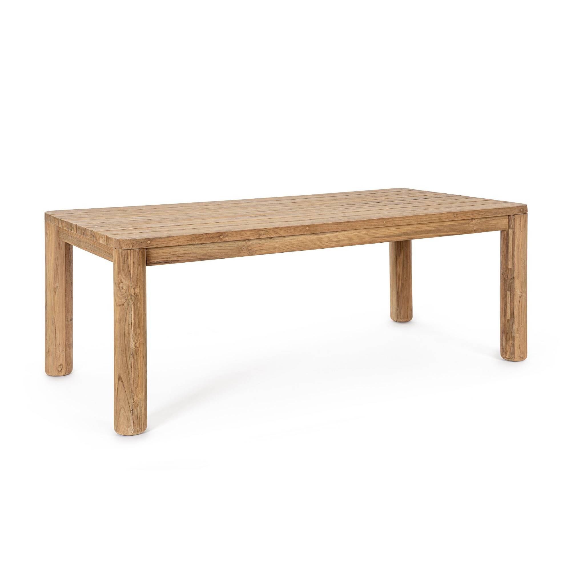 Autre - Table à manger de jardin rectangulaire en teck L200 - PORQUEROLLES - Imagen 10