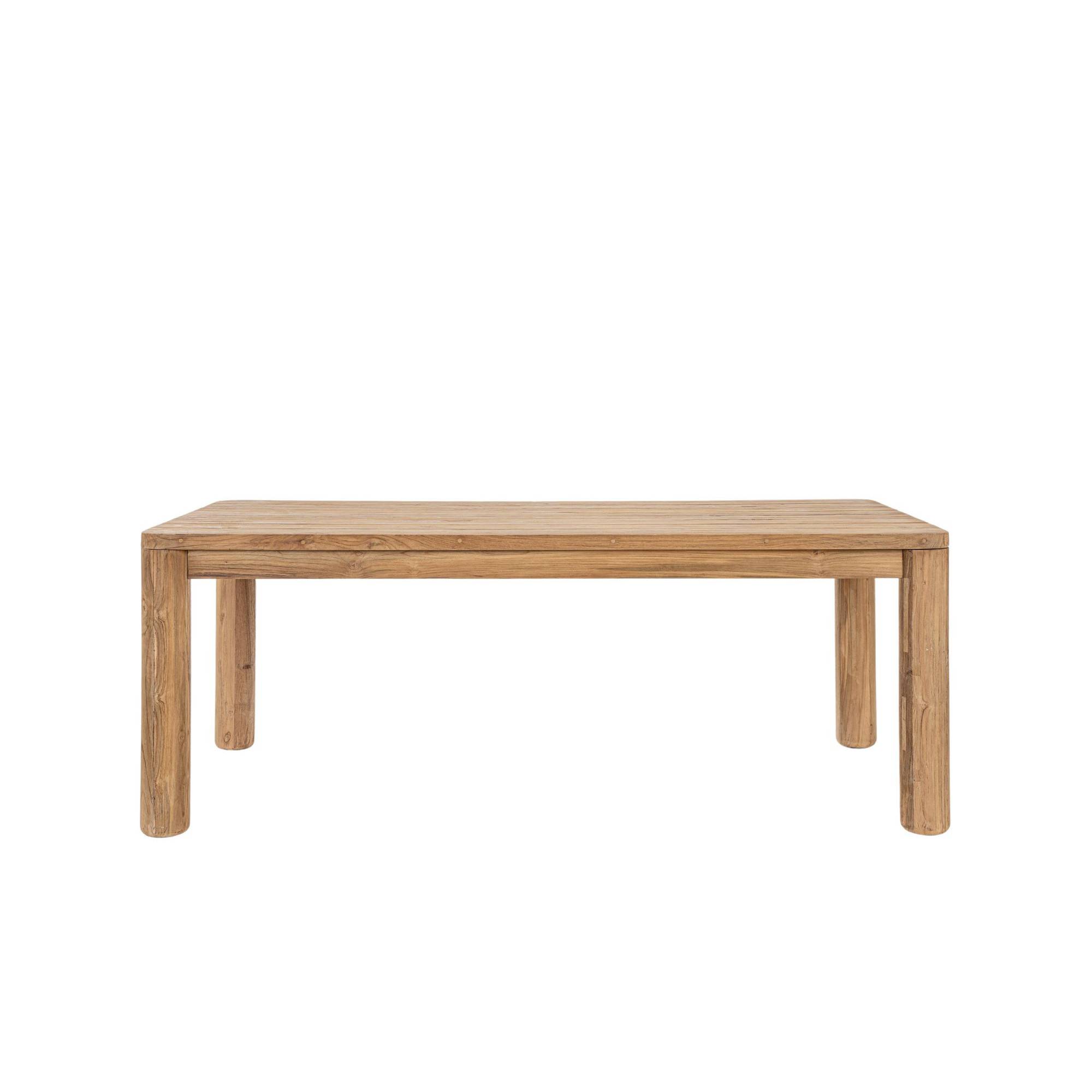 Autre - Table à manger de jardin rectangulaire en teck L200 - PORQUEROLLES - Imagen 1