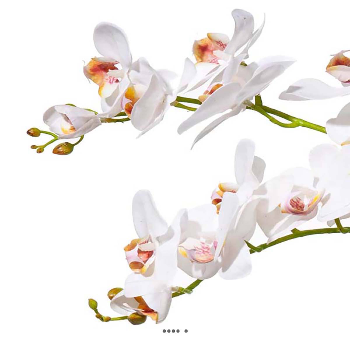 Artificielles - Orchidée phalaenopsis artificielle en pot superbe 3 hampes H 75 cm - Imagen 3