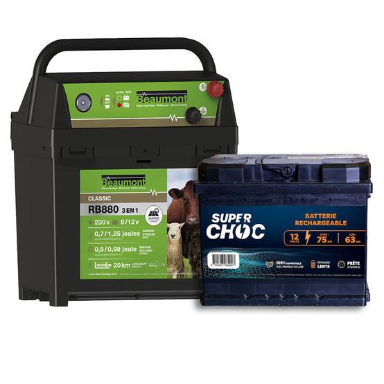 Beaumont - Poste mixte RB880 et batterie 12 V 75 Ah - Imagen 1