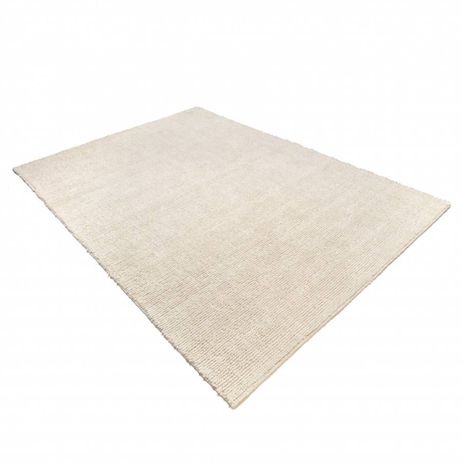 Macabane - CHARLES - Tapis rectangulaire 200x290cm en laine bouclée couleur ivoire - Imagen 1