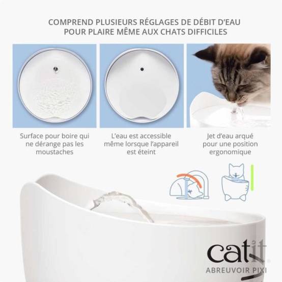 CAT IT Fontaine a eau automatique pour chat - 2,5 L - Bleu - Image 4