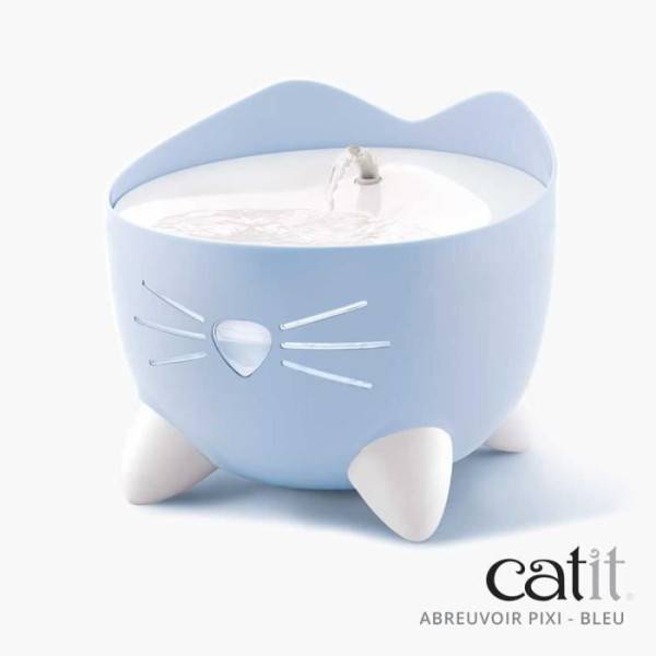CAT IT Fontaine a eau automatique pour chat - 2,5 L - Bleu - Image 1