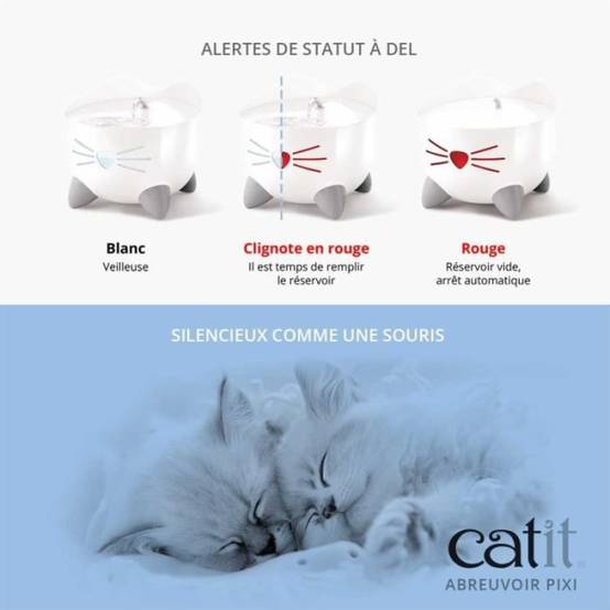 CAT IT Fontaine a eau automatique pour chat - 2,5 L - Bleu - Image 5