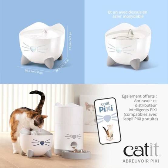 CAT IT Fontaine a eau automatique pour chat - 2,5 L - Bleu - Image 6