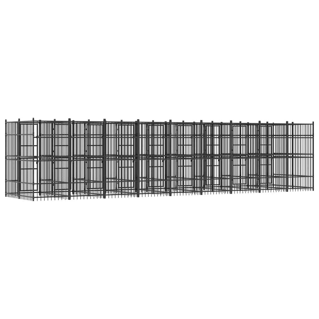 Vidaxl - Chenil d'extérieur pour chiens Acier 16,59 m² vidaXL 3097944 - Imagen 8