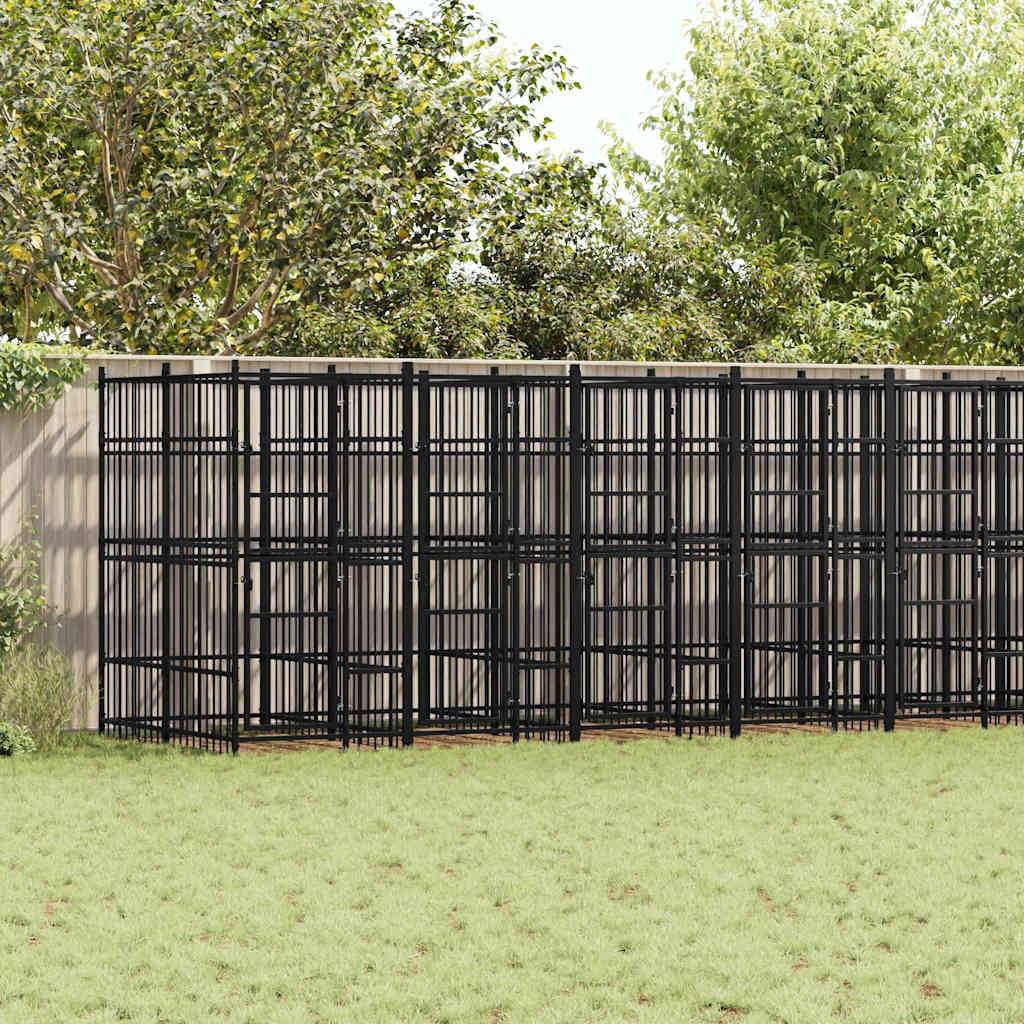 Vidaxl - Chenil d'extérieur pour chiens Acier 16,59 m² vidaXL 3097944 - Imagen 1