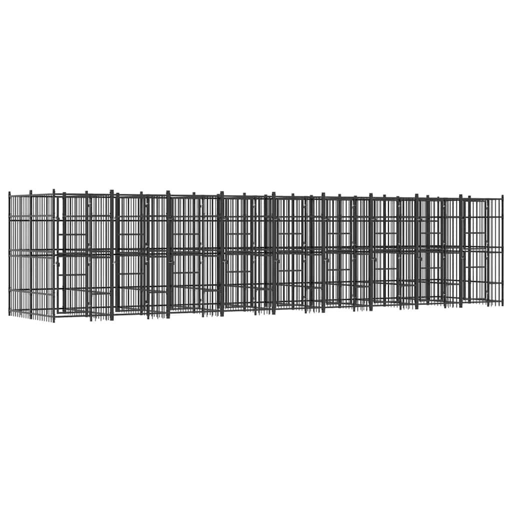 Vidaxl - Chenil d'extérieur pour chiens Acier 16,59 m² vidaXL 3097944 - Imagen 2
