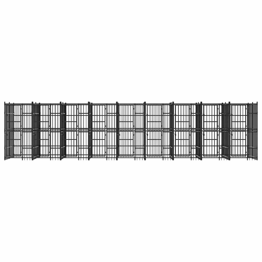 Vidaxl - Chenil d'extérieur pour chiens Acier 16,59 m² vidaXL 3097944 - Imagen 6