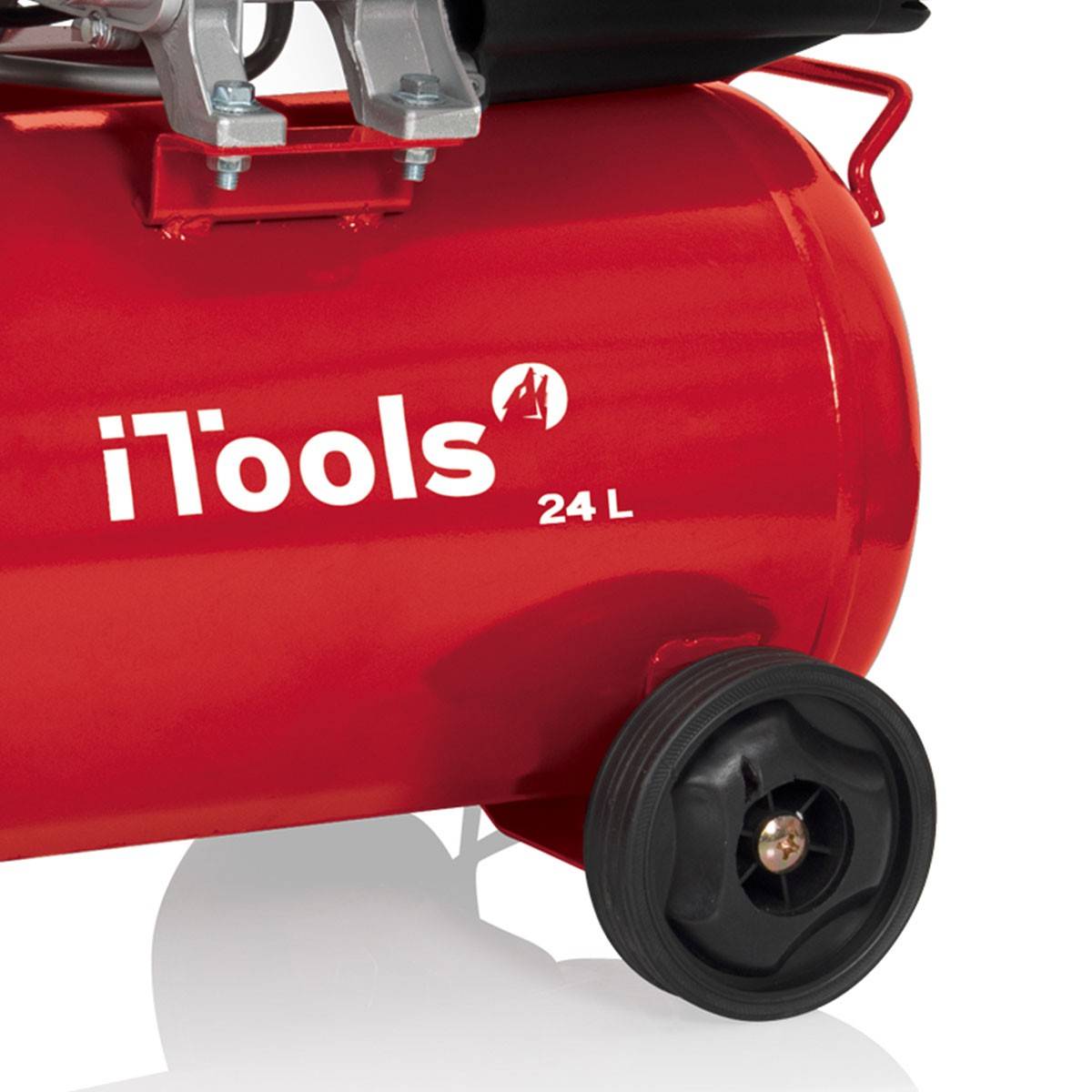 Compresseur d'air 24 Litres 8 bar 2CV 1.5KW 115 PSI + Kit Air comprimé 5 Pièces ITOOLS - Imagen 3