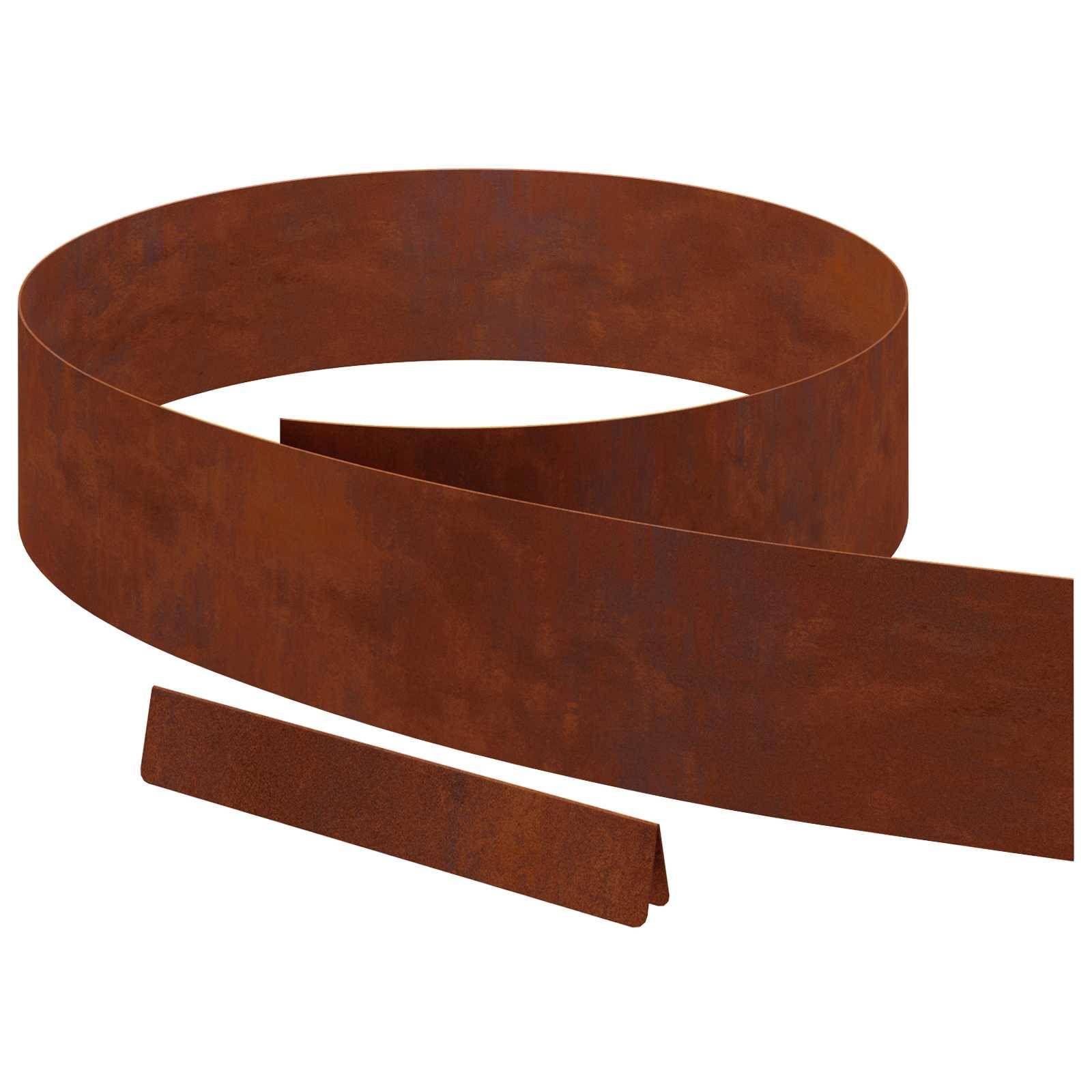 PANGIVO - Bordure de pelouse acier patiné rouillé 450 x 0.05 x 15 cm - PANGIVO - Image 2