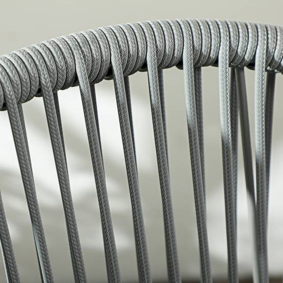 Fauteuil jardin 2 places + table : acier gris, mobilier balcon, idéal jardin/terrasse - Image 7