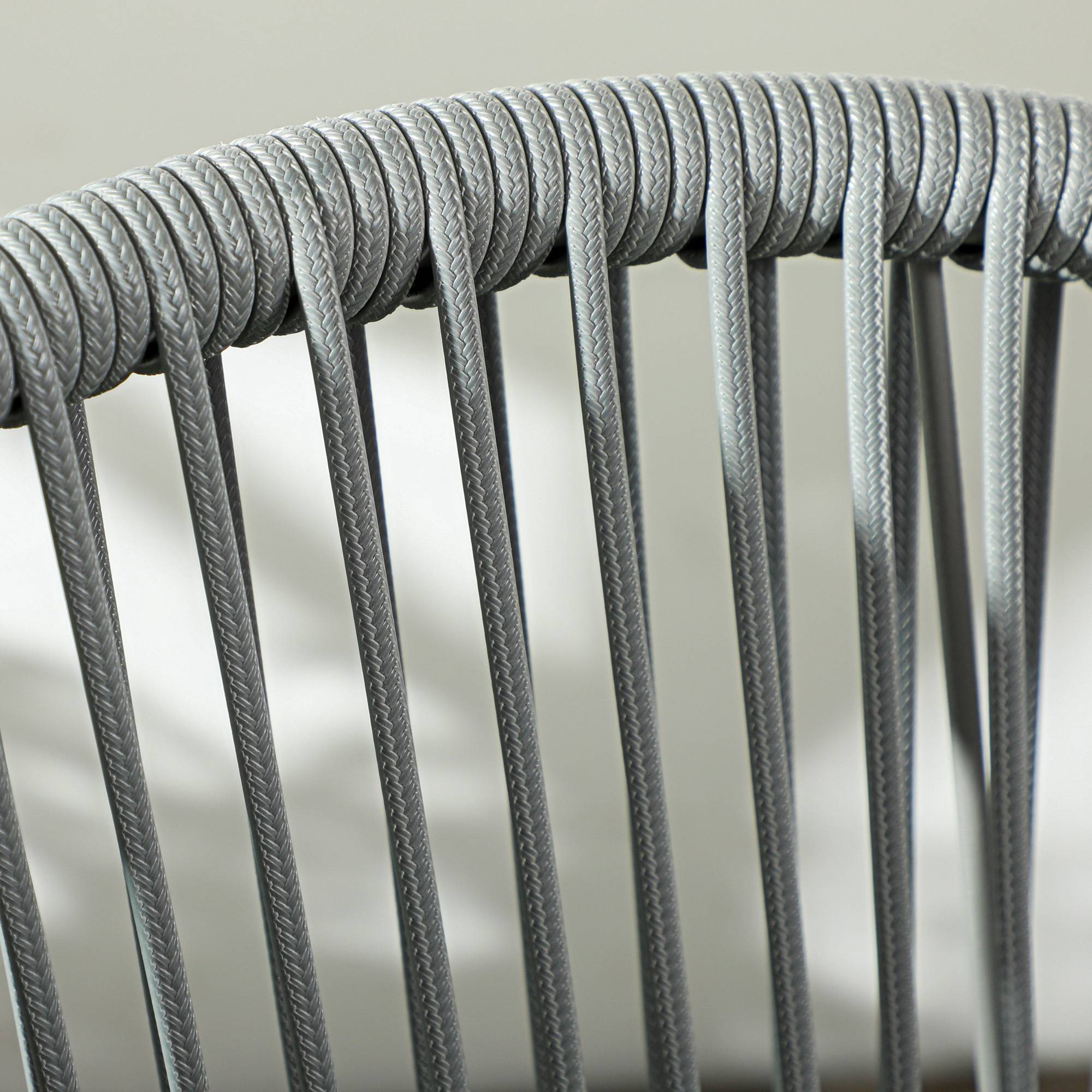 Fauteuil jardin 2 places + table : acier gris, mobilier balcon, idéal jardin/terrasse - Image 7