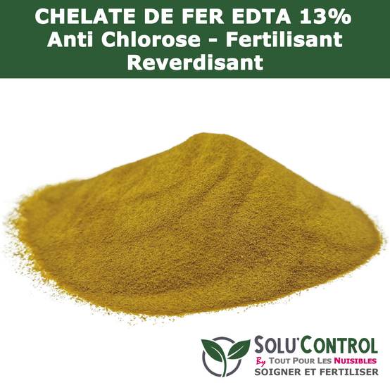 SOLU'CONTROL - Chélate de Fer EDTA 13%, Anti-chlorose, Fertilisant, Reverdissant, 30g - Image 3