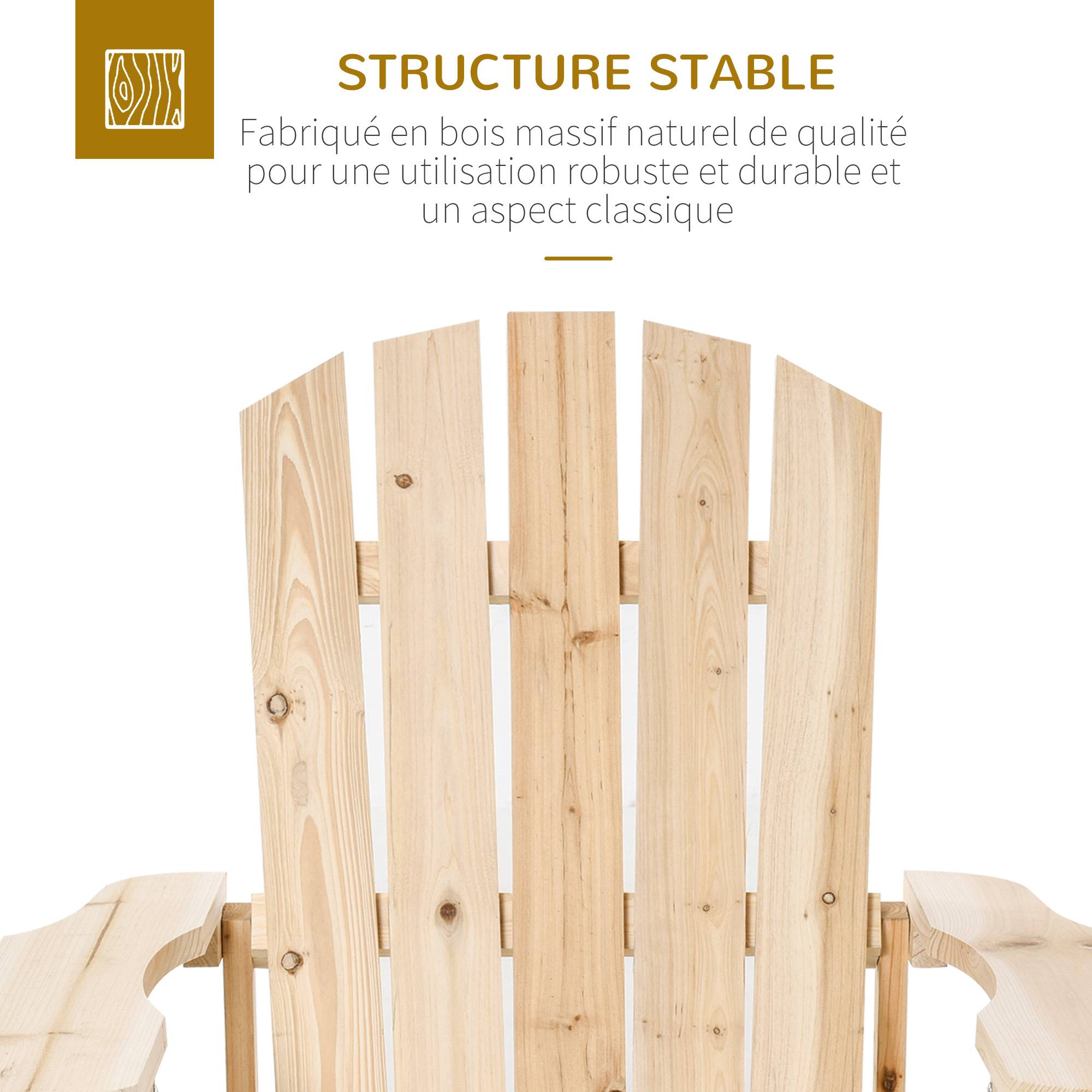 Fauteuil Adirondack Outsunny En Bois Massif Sapin Gris Effet Vieilli - Chaise Jardin Extérieur 78L X 89P X 88H Cm