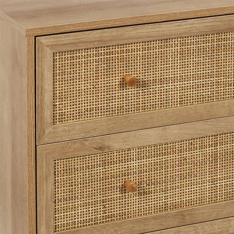 The Home Deco Factory - Commode 3 tiroirs rotin et bois Bali - Image 6
