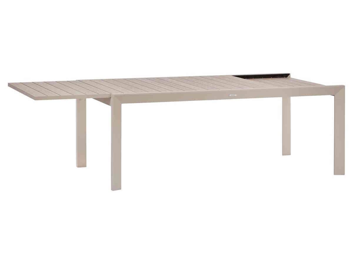 Hesperide - Table de jardin rectangulaire extensible en aluminium Evasion Lin/Argile 10/12 places + 12 fauteuils Piazza - Hespéride - Image 6