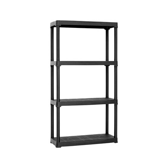 Dmora - Armoire d'extérieur Ostenda, Étagère extérieure, Armoire de balcon polyvalente, Armoire d'extérieur, Anthracite, 70x30h133 cm - Dmora - Image 1