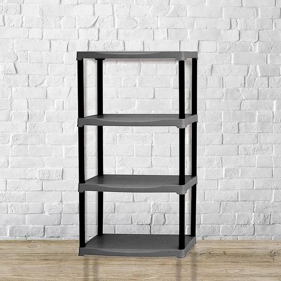 Dmora - Armoire d'extérieur Ostenda, Étagère extérieure, Armoire de balcon polyvalente, Armoire d'extérieur, Anthracite, 70x30h133 cm - Dmora - Image 2