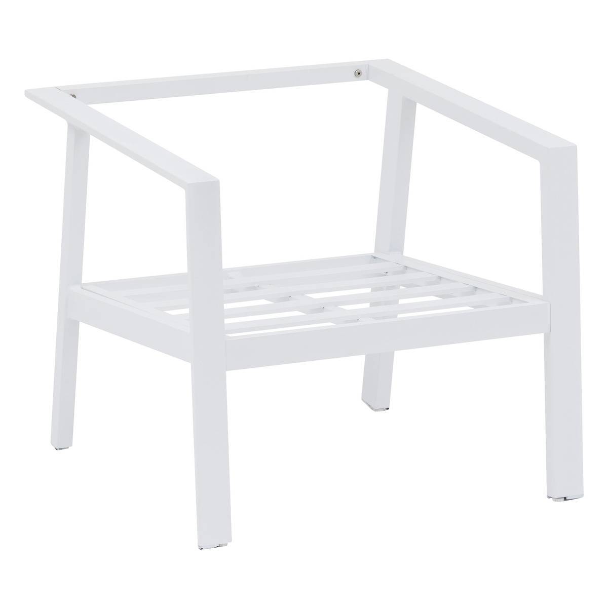 Hesperide - Fauteuil de salon de jardin "Pavane" blanc en aluminium traité époxy Hespéride - Imagen 2