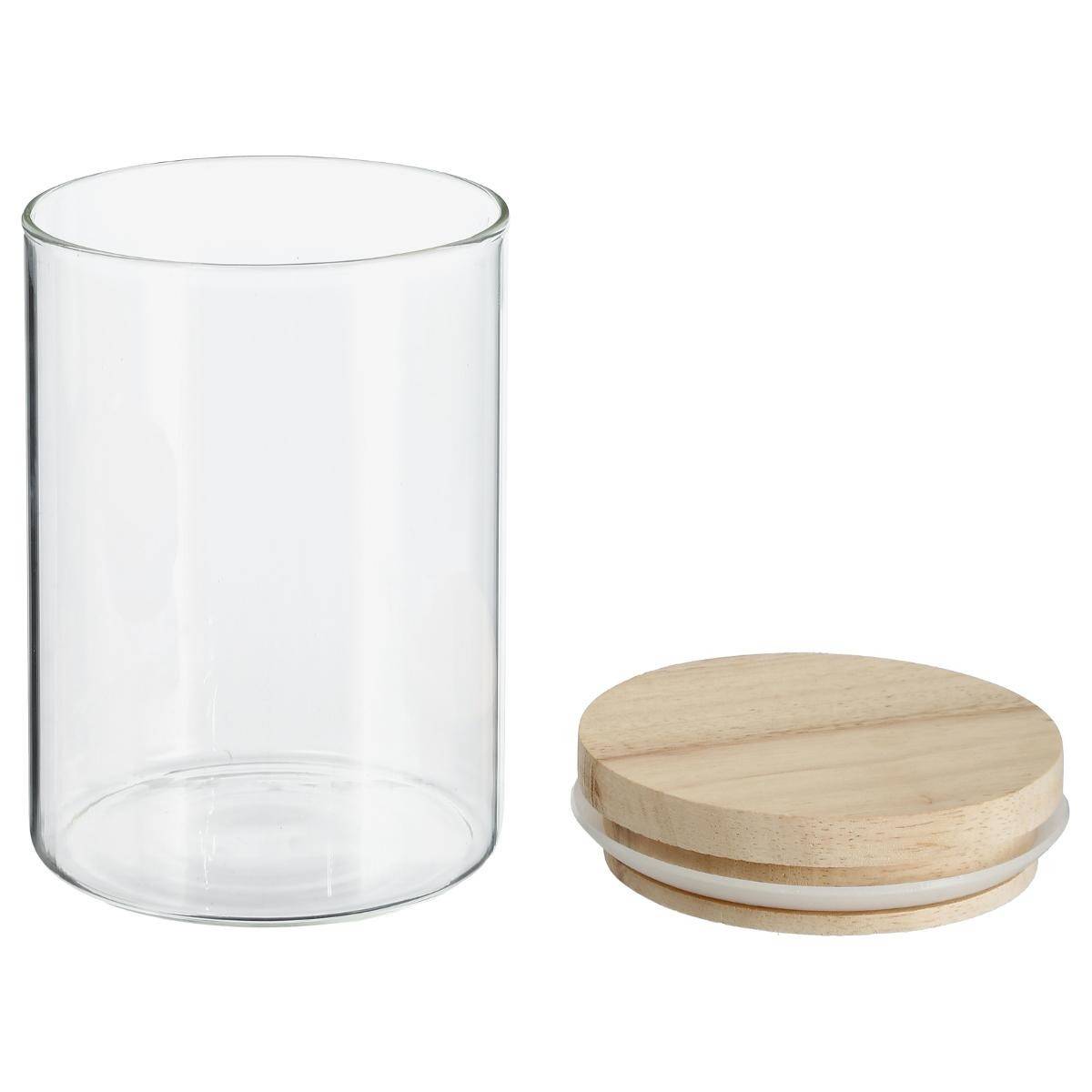 Bocal en Verre "Pops" 600ml Transparent & Naturel - Image 2