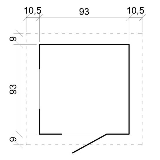 Timbela - Maison en bois pour enfants 111x114xH121 cm / 0.9 m² avec Toit bleu - Maison jardin enfant exterieur bois - 13 mm d’épaisseur - Timbela M570M-1 - Image 7