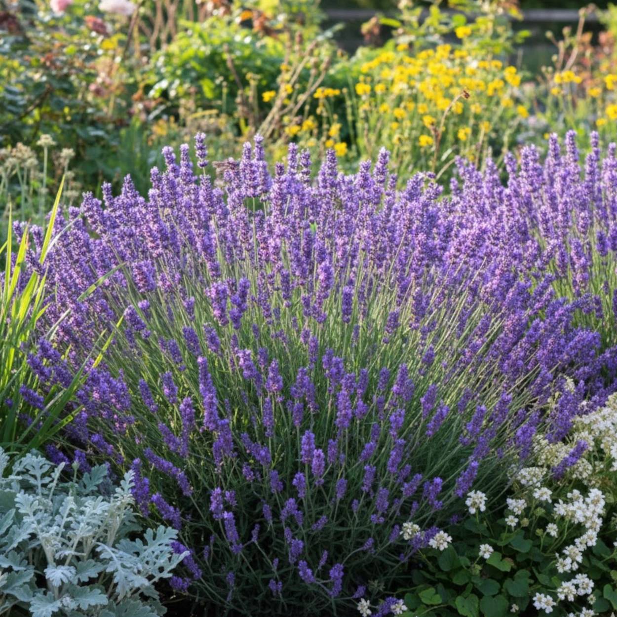 Lavande Super - Sans traitement à fleurs Bleue - feuillage Persistant - Lot de 9 godets-  hauteur à maturité De 0,50 m à 1,00 m