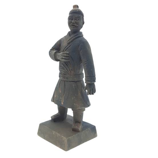 Statuette guerrier chinois Qin 6 L, hauteur 14 cm, décoration aquarium - Image 2