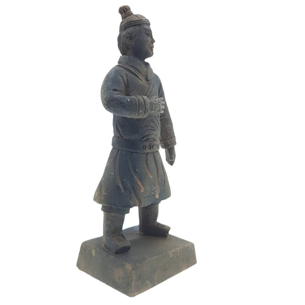 Statuette guerrier chinois Qin 6 L, hauteur 14 cm, décoration aquarium - Imagen 4