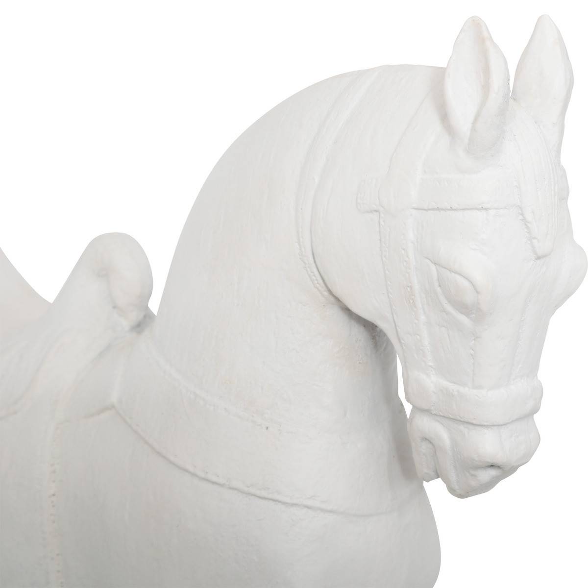 Objet décoratif Cheval Blanc en résine H 34 cm - Image 2