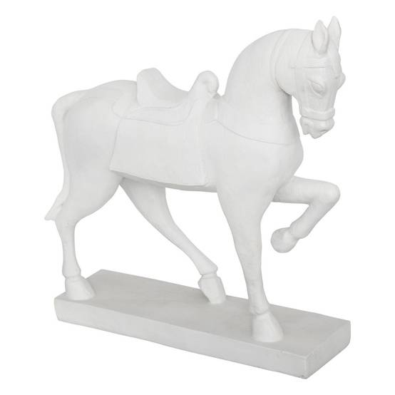 Objet décoratif Cheval Blanc en résine H 34 cm - Image 1