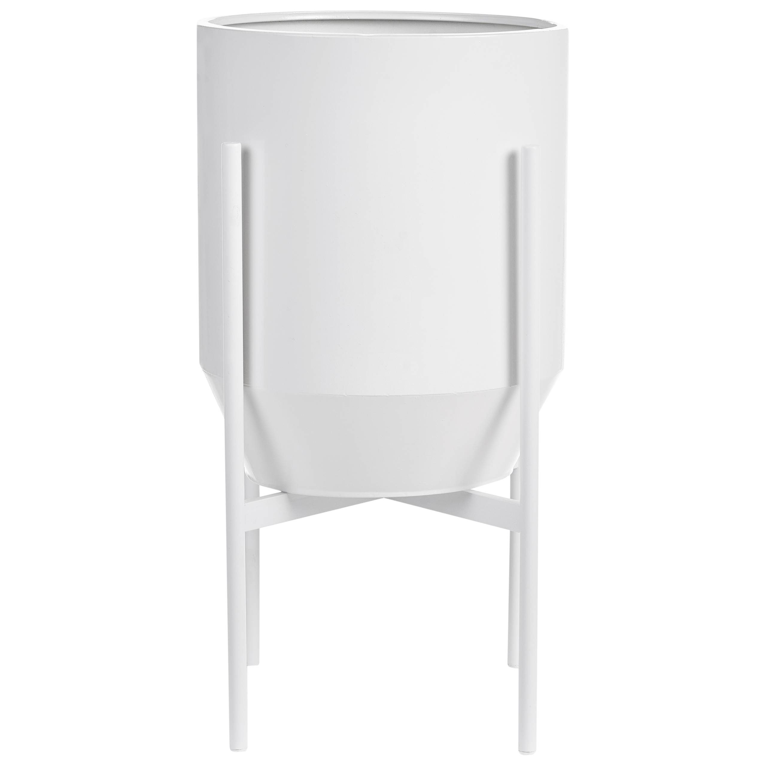 Cache-pot d'intérieur Métal Blanc HYBRIDUM - Beliani