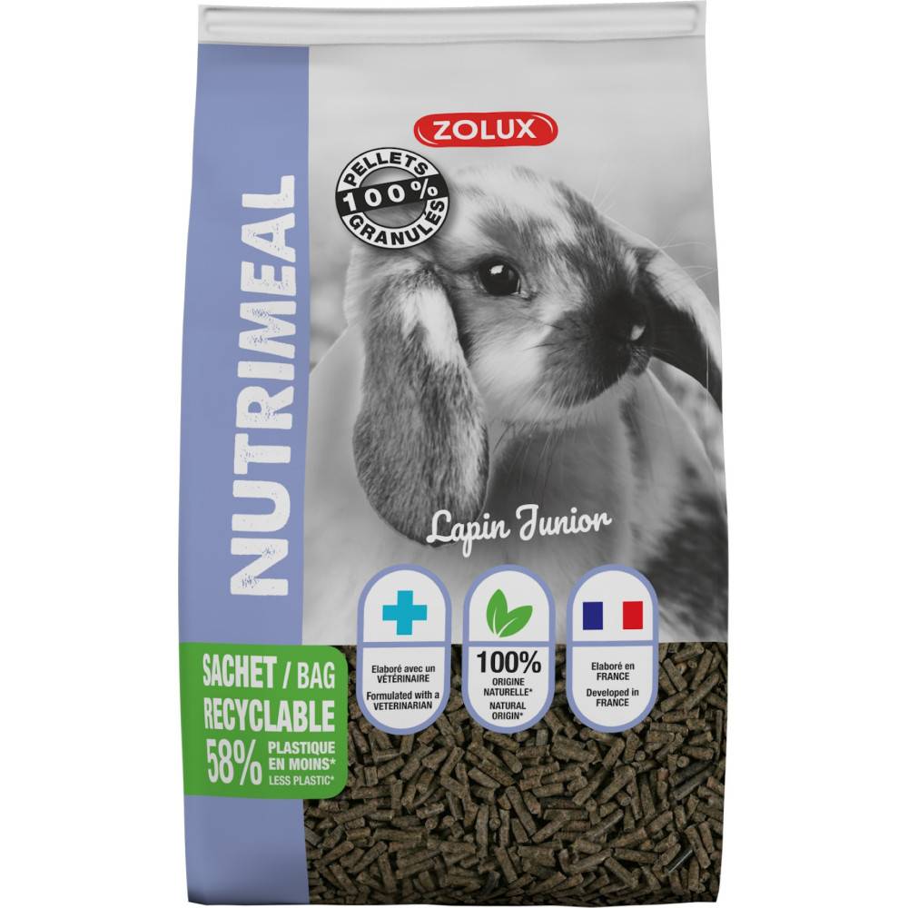 Zolux - zolux - Pellets Granulés lapin nain junior ( moins de 6mois) nutrimeal 2,5Kg - Imagen 2