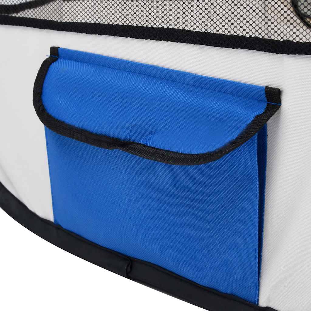 Vidaxl - Parc pour chiens pliable avec sac de transport Bleu 90x90x58 cm vidaXL 171013 - Imagen 5