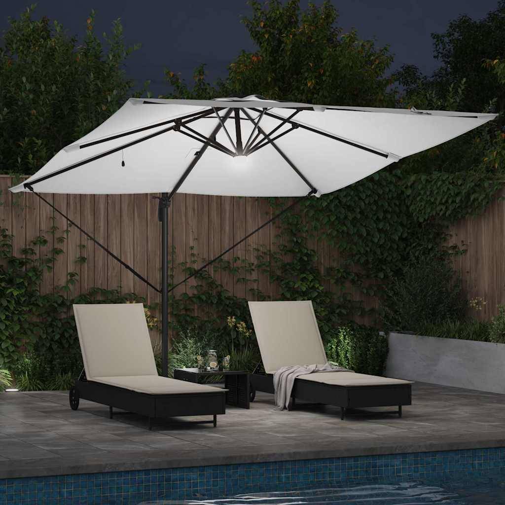 PANGIVO - Parasol Rectangulaire Aluminium et Polyester Beige 286 x 284 x 270 cm - PANGIVO - Image 4